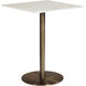 Enco White and Antique Gold Bar Table